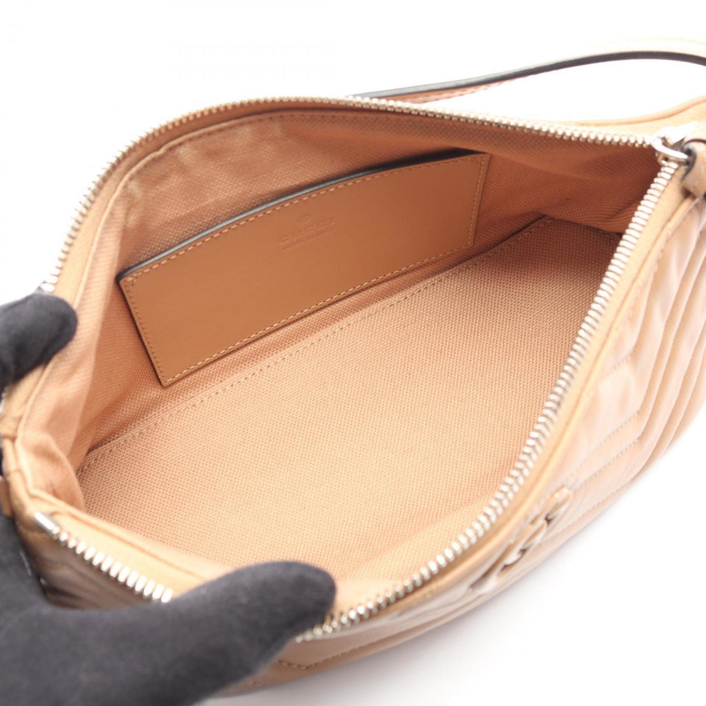 Gucci GG Marmont handbag, leather, women's, beige, 739166