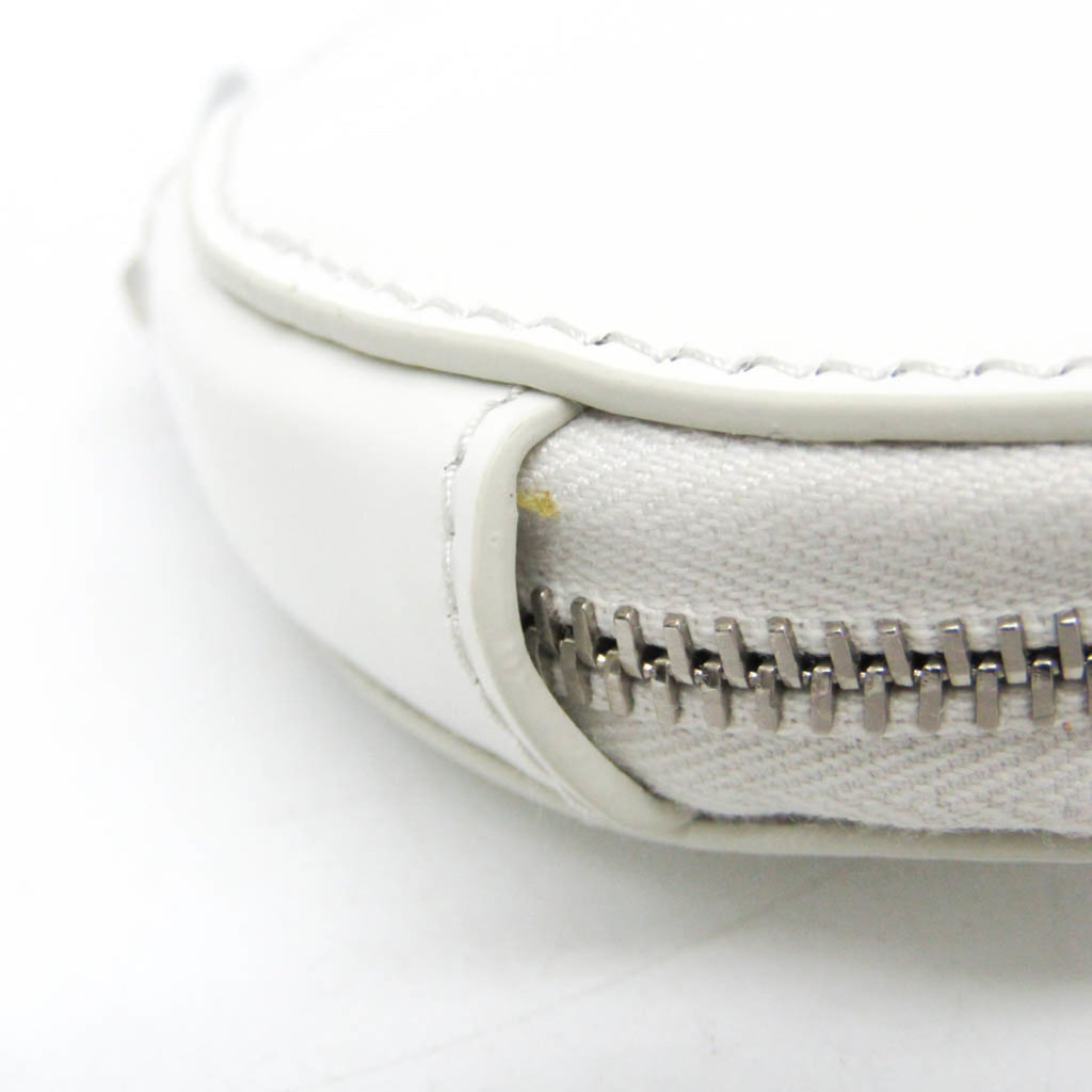 Prada SPAZZOLATO 1TL431 Women,Men  Enamel Leather Coin Purse/coin Case White