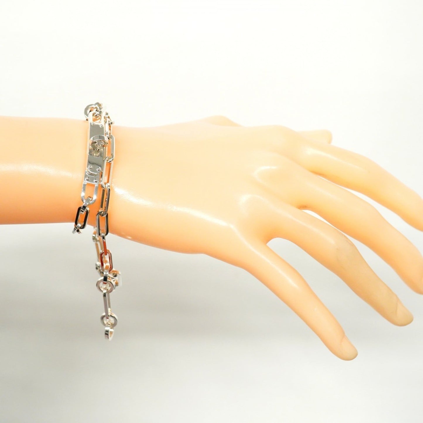 Hermes Hermès Kelly Chaine Double Tour Bracelet in 925 Sterling Silver for Men and Women