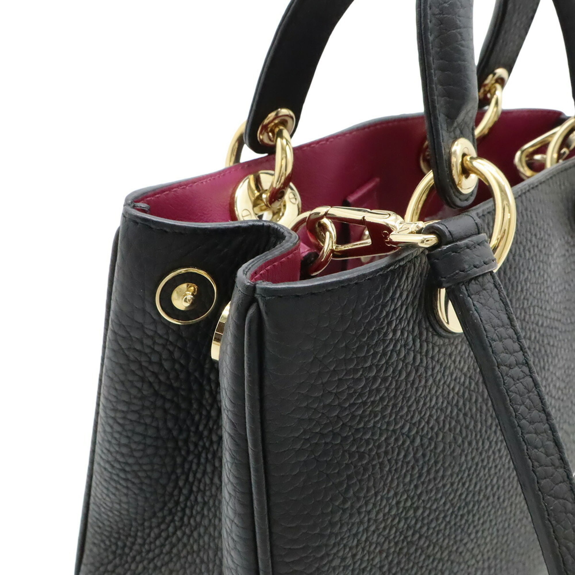 Christian Dior Diorissimo Mini Handbag/Shoulder Bag in Black Leather