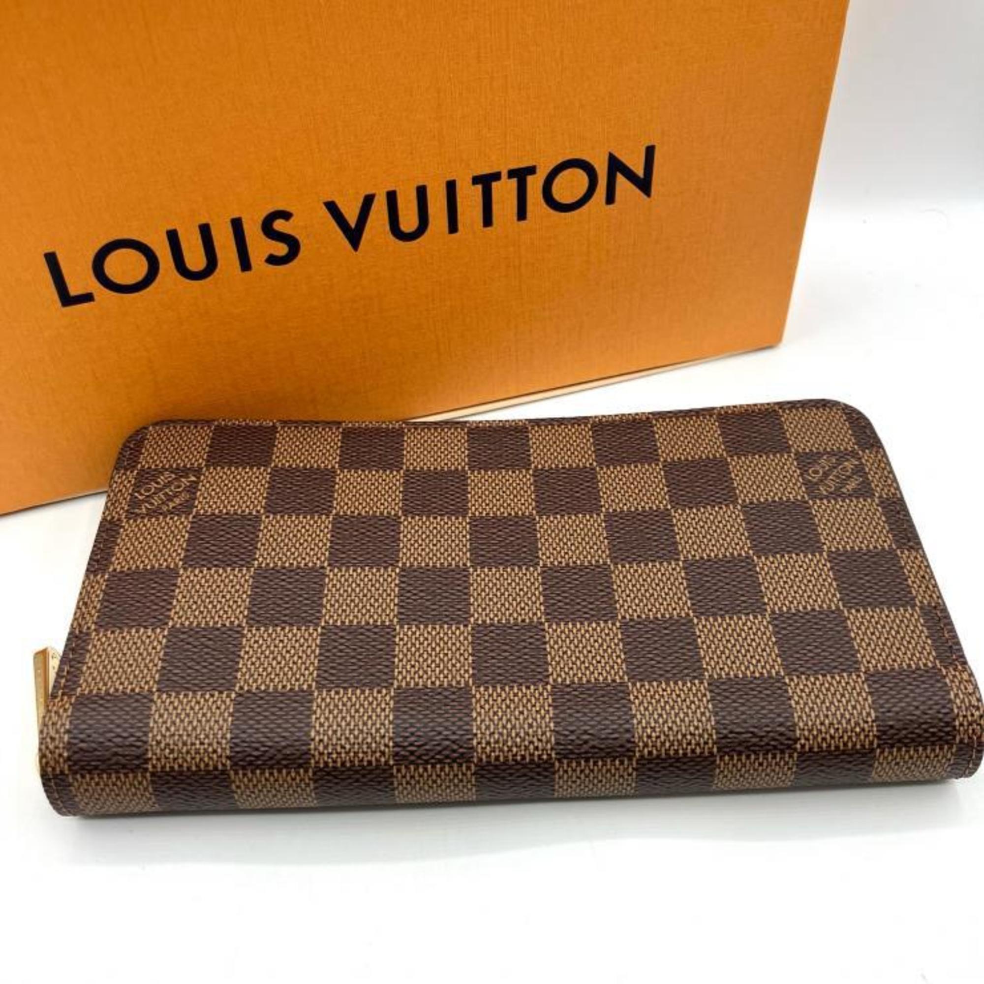 Louis Vuitton Damier Zippy Wallet N41661, Brown