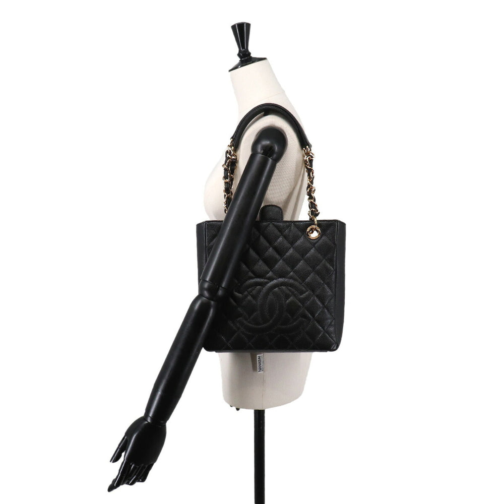Chanel Matelasse PST Chain Tote Handbag, Caviar Leather, Black, A50994, Gold Hardware — New - Store Return