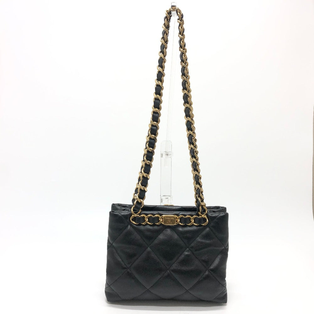 Chanel AS3502 CC Mark CC Chain bag Shoulder Shoulder Bag Black GoldHardware — Like New