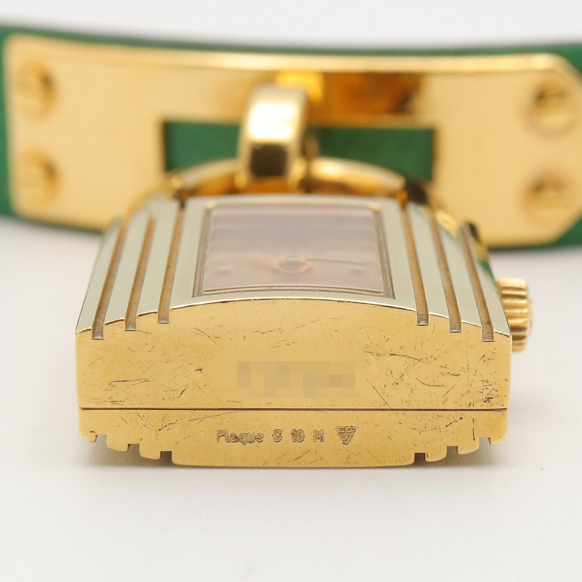 Hermes Kelly Watch, Gold Plated (GP), Leather Strap, Ladies' Champagne Color, KE1.201 — Very Good