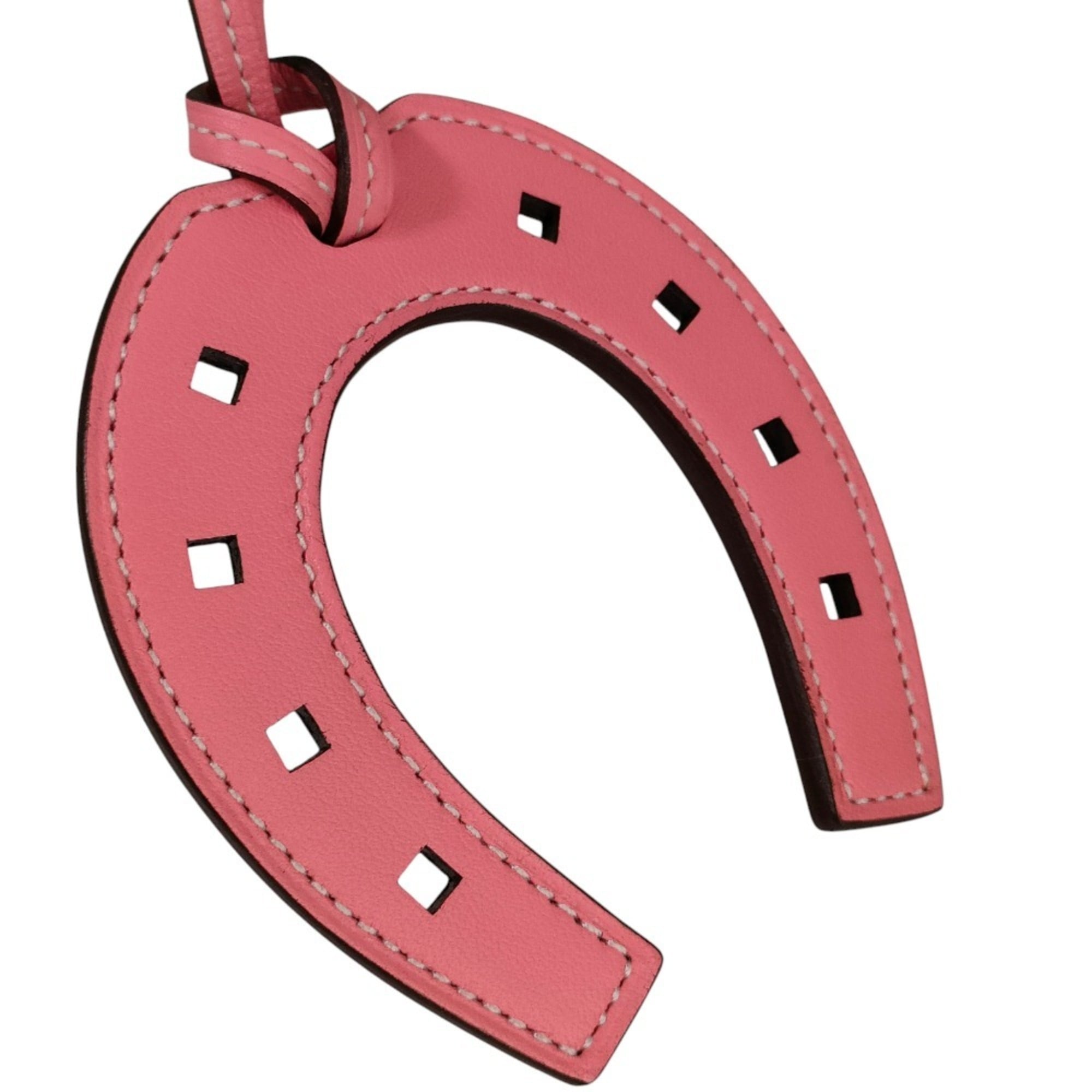 HERMES Paddock Faire à Cheval Accessory Bag Charm, Veau Swift Leather, Rose Azalee, Women's — Like New