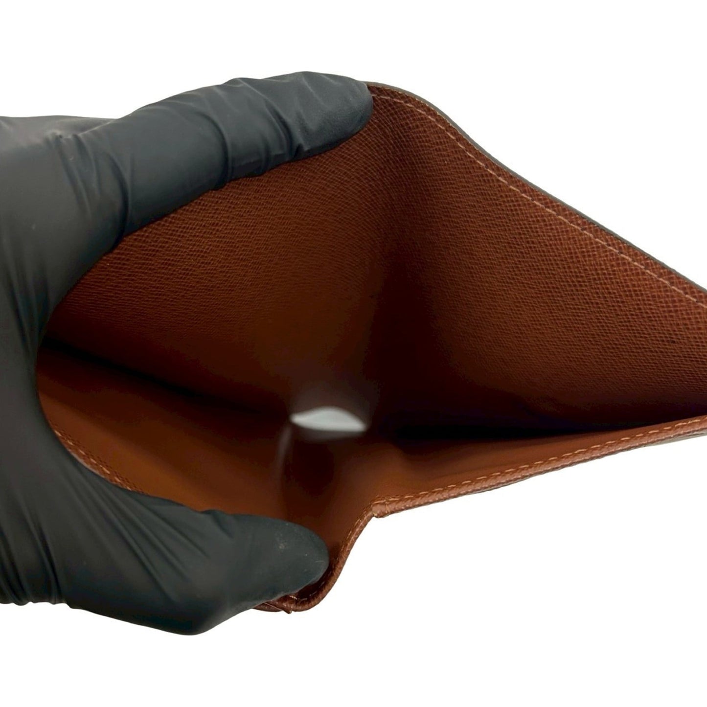 LOUIS VUITTON Porte Tresor Etui Papier Monogram Leather Tri-fold Wallet, Brown, 43625