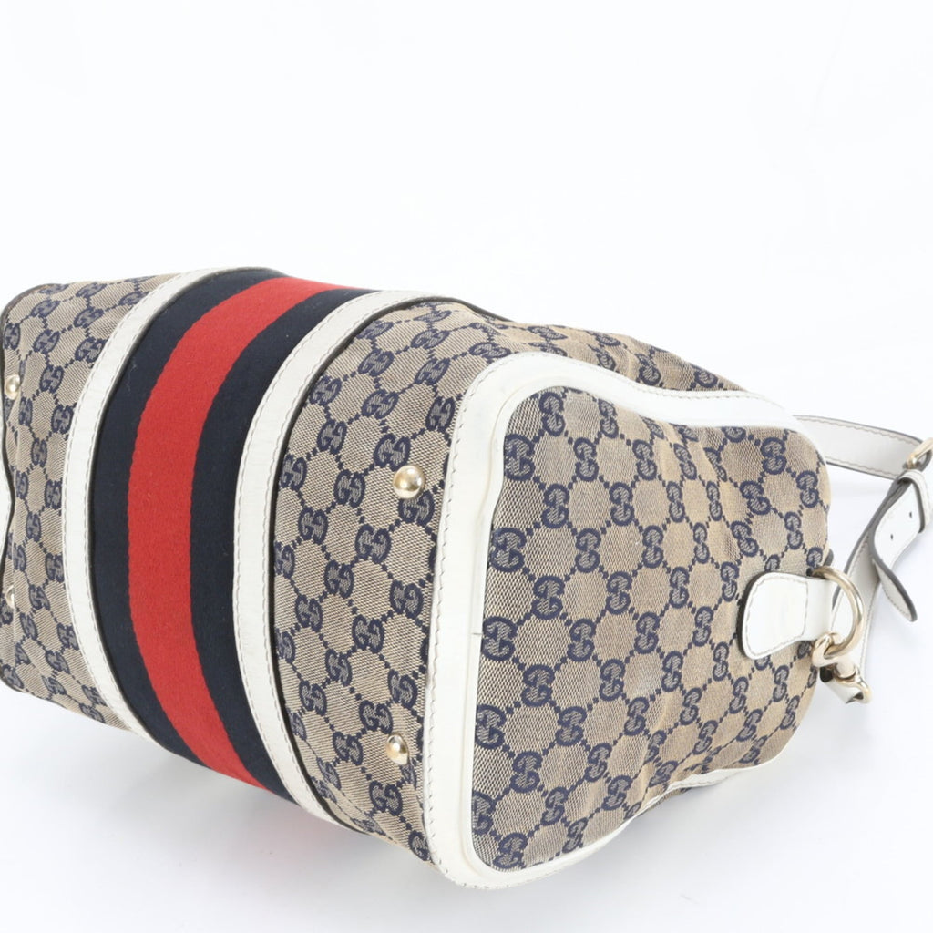 Gucci GG Canvas Sherry Line 247205 Leather Shoulder Bag/Handbag for Women