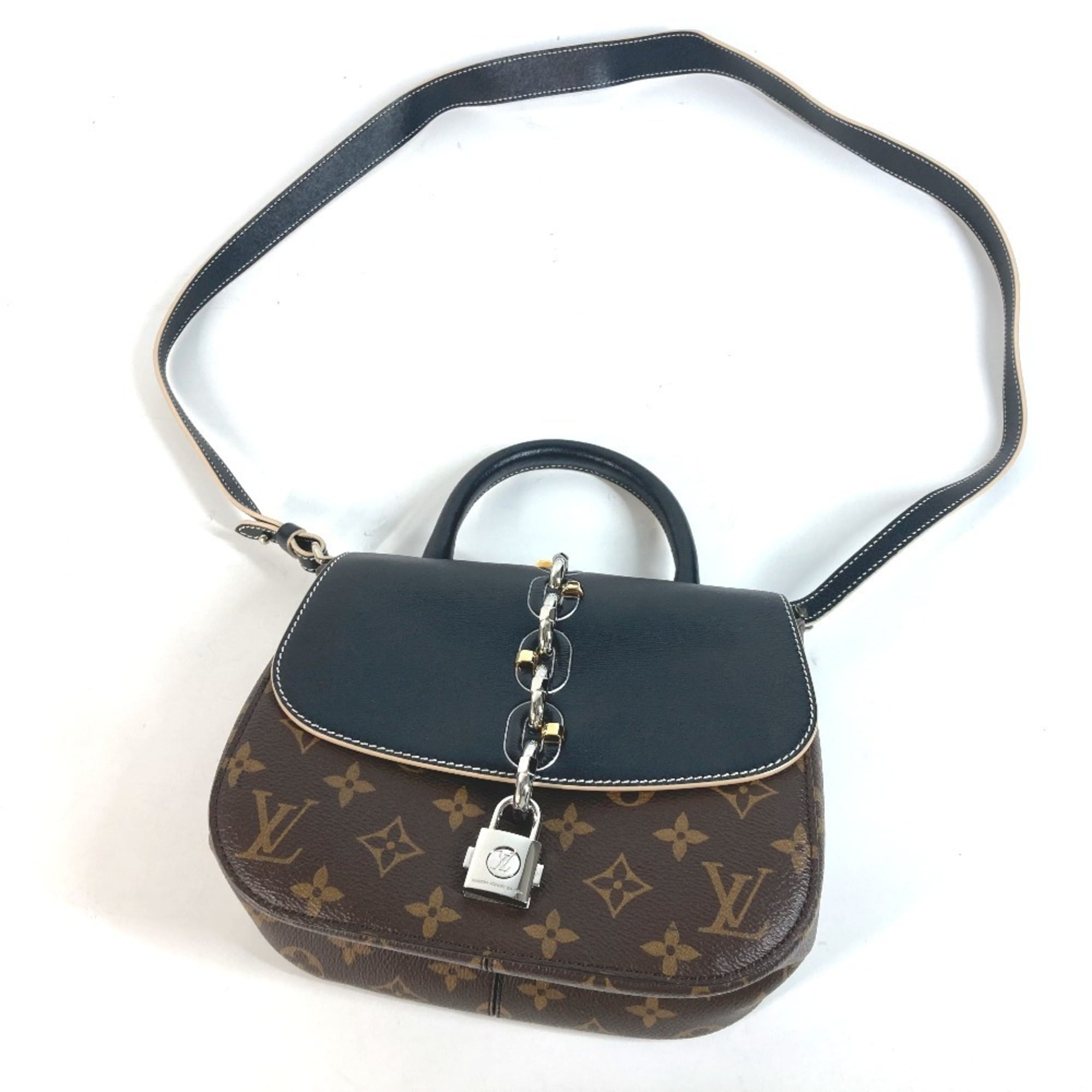 LOUIS VUITTON M44115 Monogram Chain It PM Bag Handbag Shoulder Canvas Women's Brown MO-240721-2 — Like New