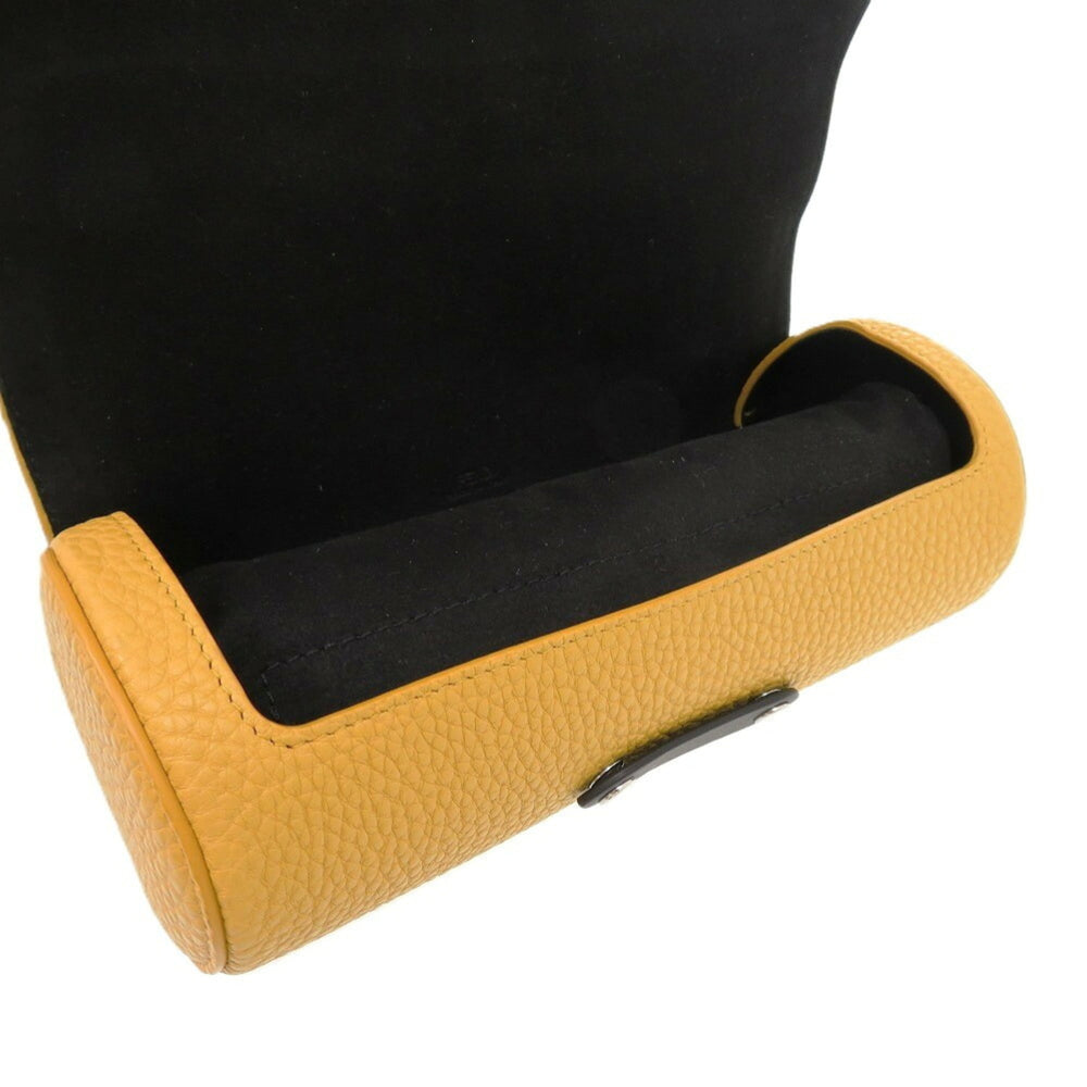 Like new Fendi leather pouch with yellow watch case, 0659FENDI — Like New