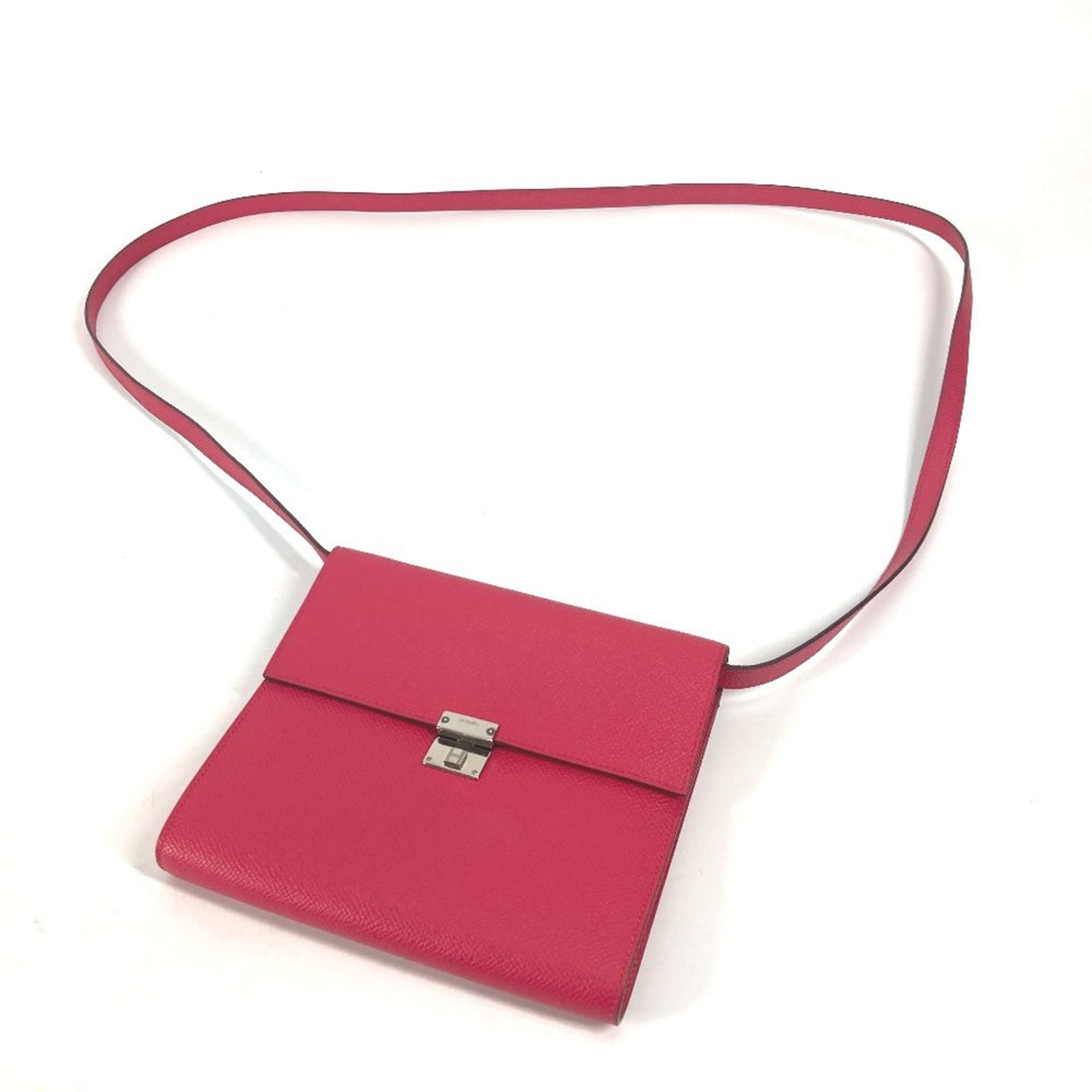HERMES Hermes Bag Pochette Click 16 Crossbody Shoulder Epson Women's Rose Extreme Pink — Like New