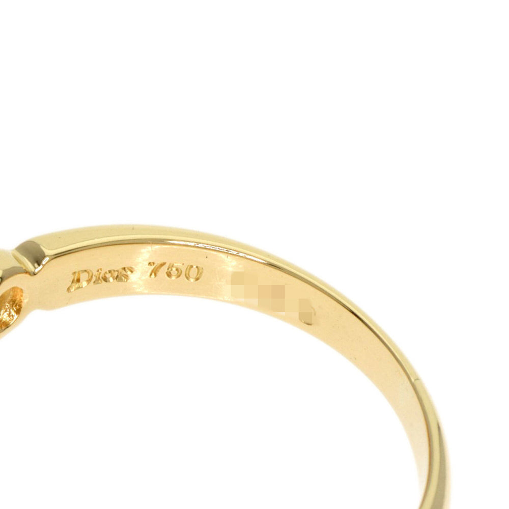 Christian Dior Dior Diamond Heart Motif Ring, 18K Yellow Gold, Women's — Like New