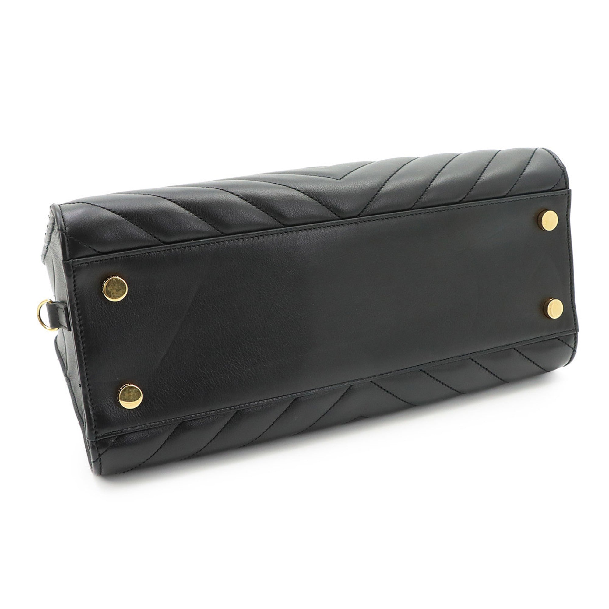 Saint Laurent Cabas 2-way Hand/Shoulder Handbag, Leather, Black, 357397 — Like New