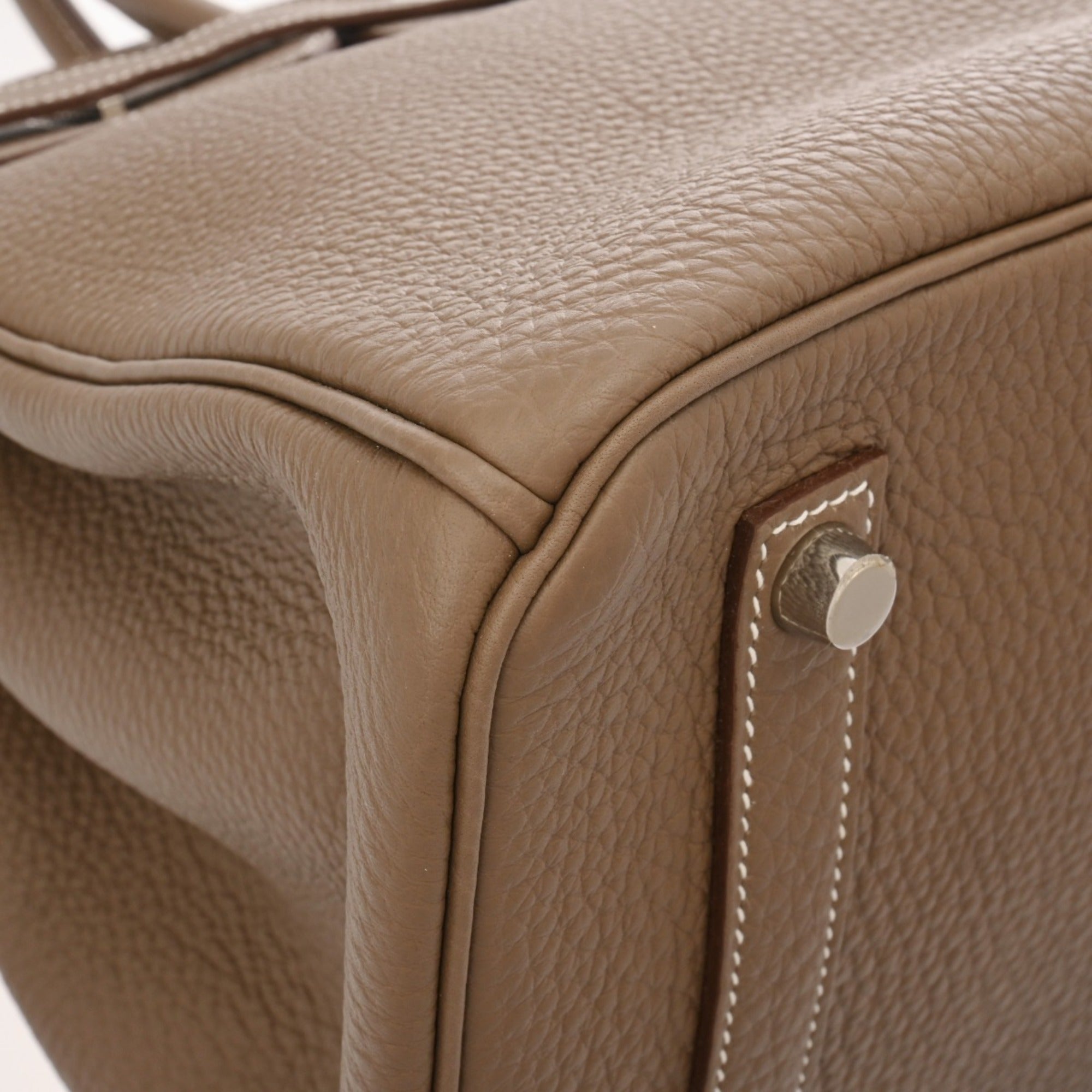 HERMES Birkin 35 Etoupe □Q Stamp (circa 2013) Unisex Togo Handbag