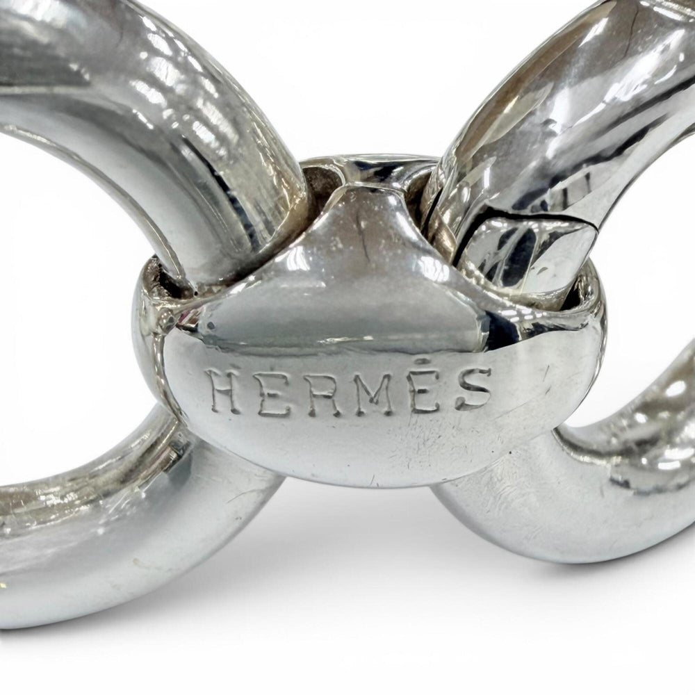 HERMES Vintage Frontaire Bracelet, SV925 Bangle, Silver, Weight 55.2g, Women's — Like New