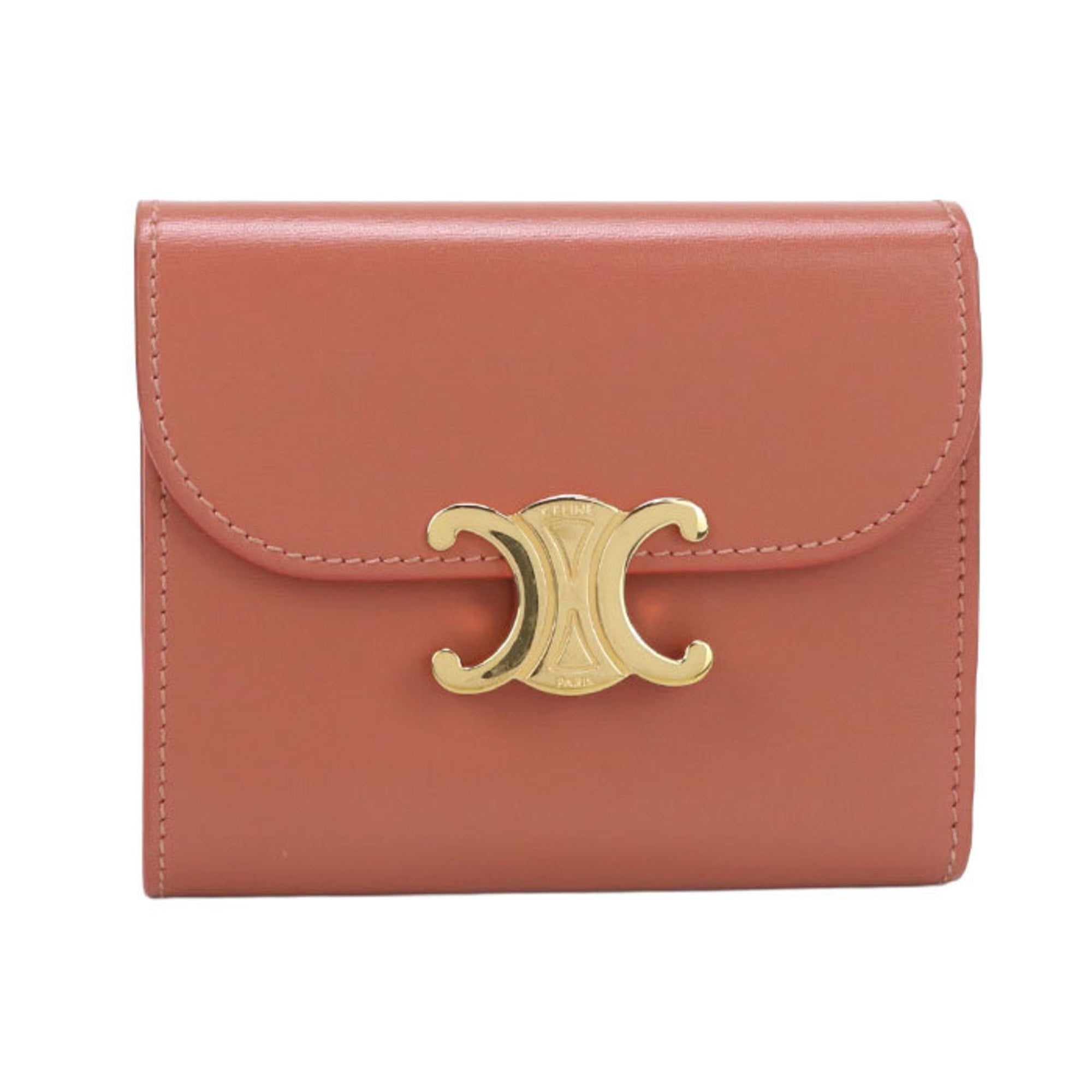 CELINE Triomphe Small Flap Wallet (10D78 3DPV) in Pink