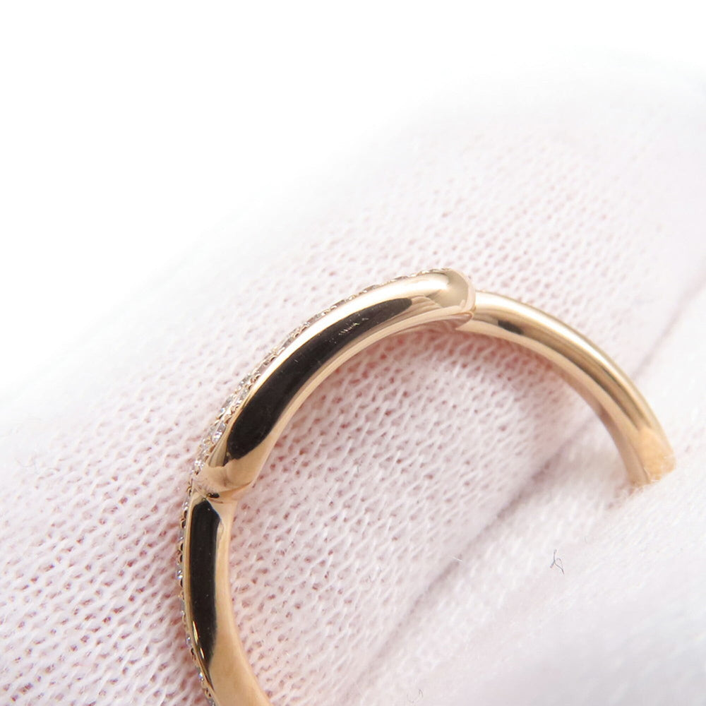 Hermes Link d'Hermès Ring, 52 Diamonds (0.22ct total), 18K Pink Gold, Ring Size 50 — Like New