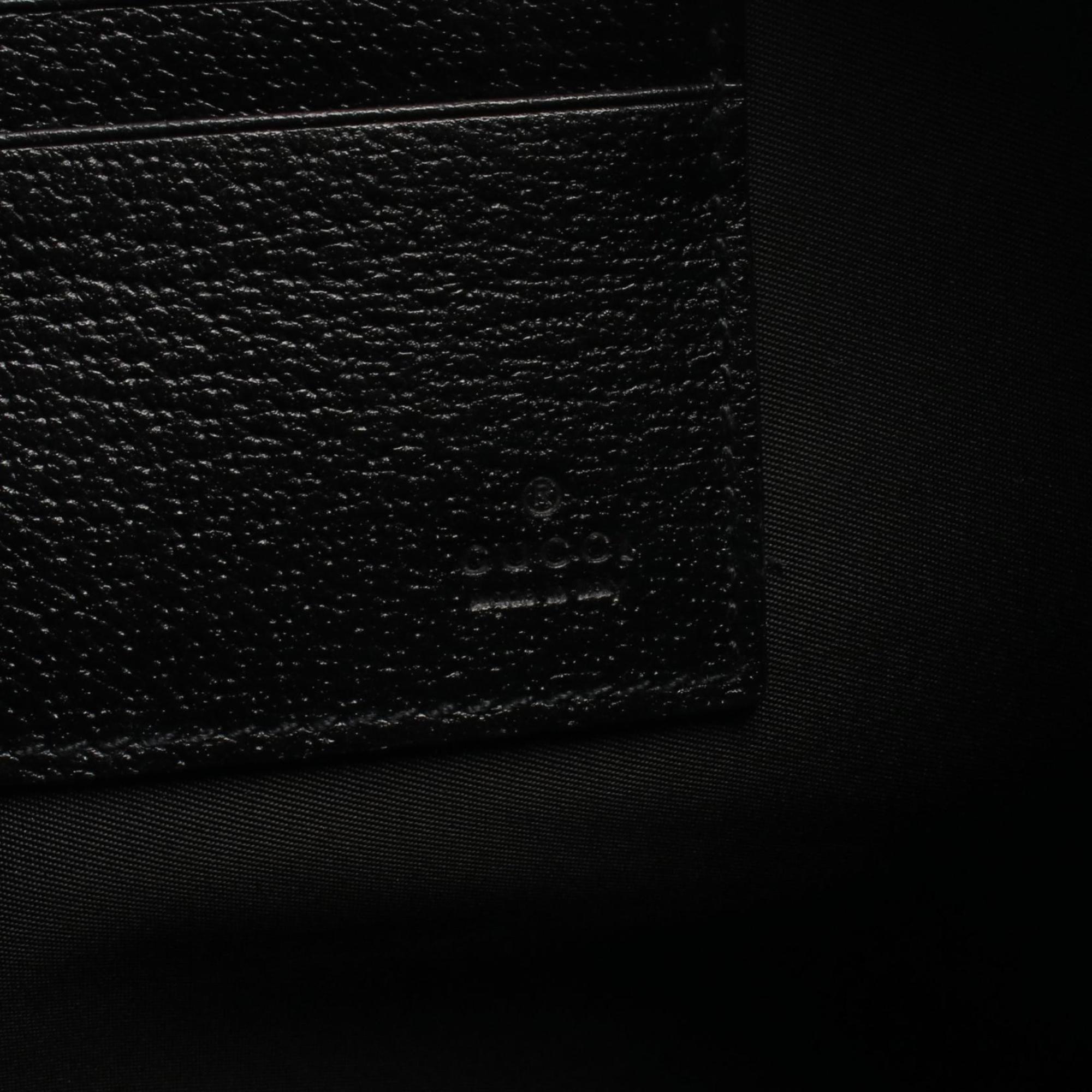 Gucci Off the Grid GG pattern clutch bag in leather and nylon canvas, black, 625598