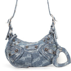 Balenciaga shoulder bag Le Cagole XS denim 671309 BALENCIAGA handbag women's — Like New