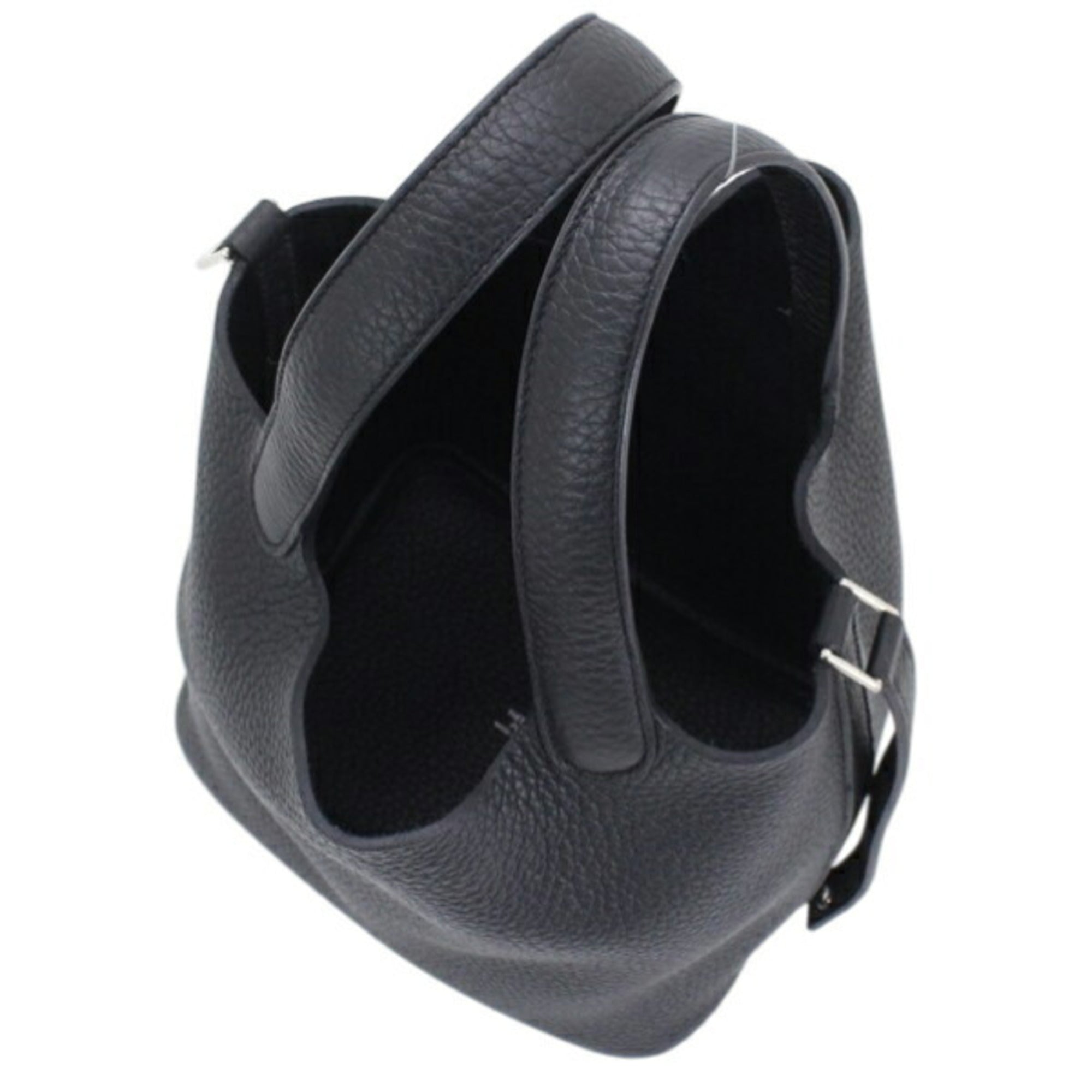 Hermes Picotin Lock PM 18 Handbag, Black, Taurillon Clemence Leather, HERMES Tote Bag, Women's T6165 — Like New