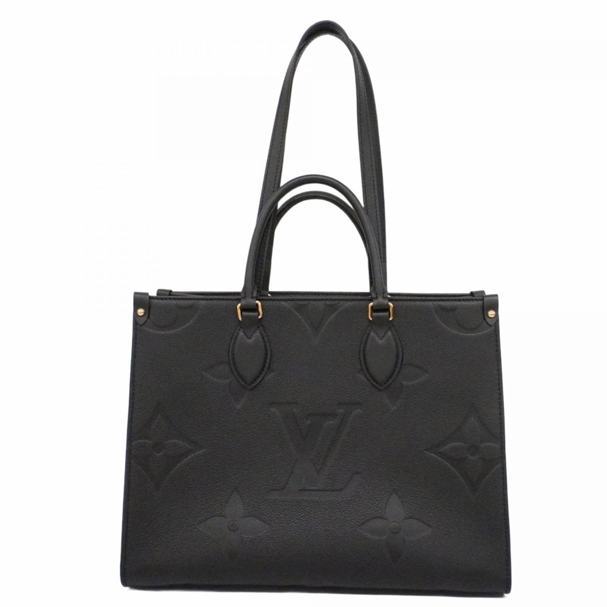 Louis Vuitton Monogram Empreinte On-the-Go Tote Bag MM M45595 Noir 2-Way for Women P2393529