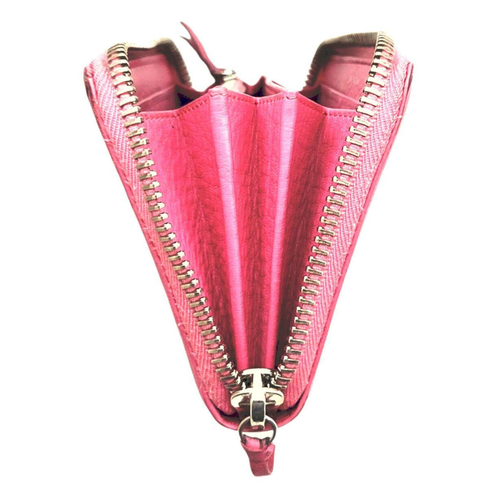 BALENCIAGA Paper Money Leather Large Wallet, Pink, 381226, Round, for Men and Women