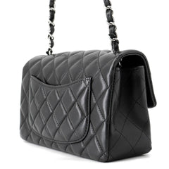 Chanel Chain Shoulder Bag Mini Matelassé Coco Mark Lambskin A69900 CHANEL Handbag Black Women's — Like New
