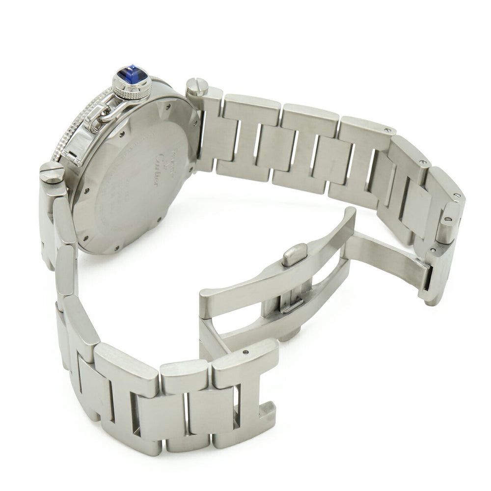 Cartier Pasha Seatimer, silver dial, automatic transmission, men's watch, W31080M7 — Very Good
