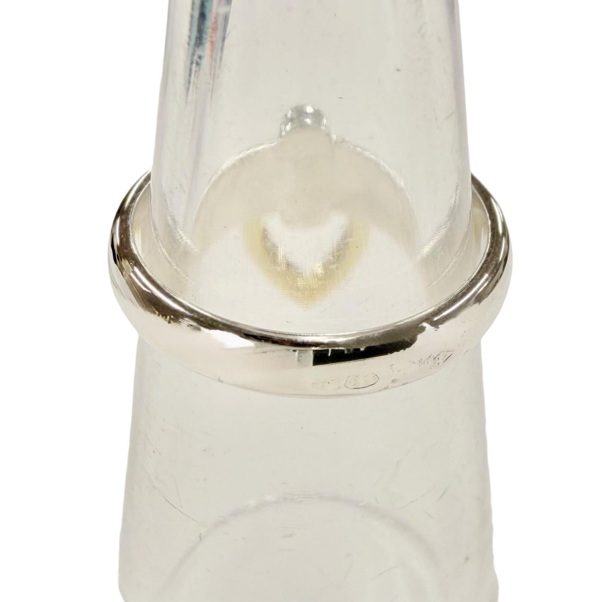 HERMES Heart Knock Ring, 925/750 Combination, Silver/Gold, Size 50, Weight 4.7g, Women's, Comes with Box and Case — Like New