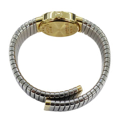 Bulgari BVLGARI Women's Watch, Brand: Tubogas, 12-Diamond Quartz Movement, 750YG (Yellow Gold) and 18K Stainless Steel (SS), Size L, Bangle, Round. (BB232T) — Good
