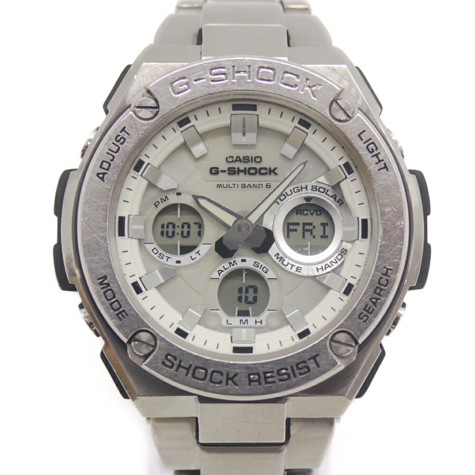 CASIO G-SHOCK GST-W110D-7AJF Radio-Controlled Solar Watch with White Dial — Fair