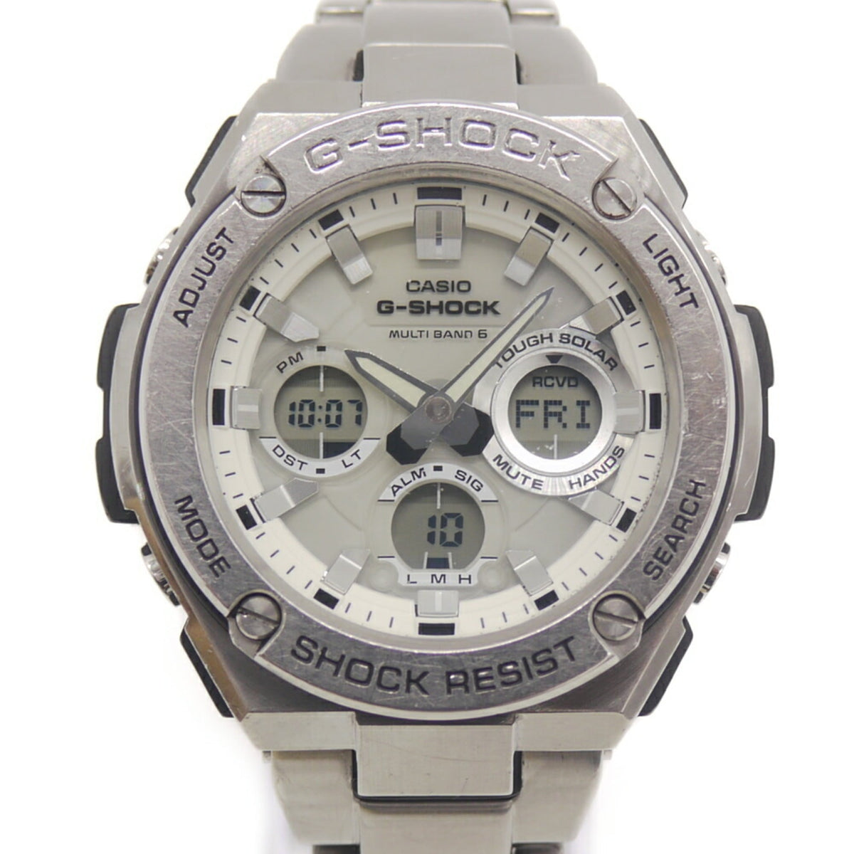CASIO G-SHOCK GST-W110D-7AJF Radio-Controlled Solar Watch with White Dial — Fair