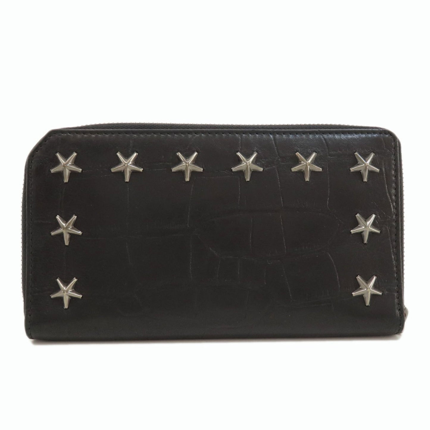 Jimmy Choo Star Studs Long Wallet Leather Women's