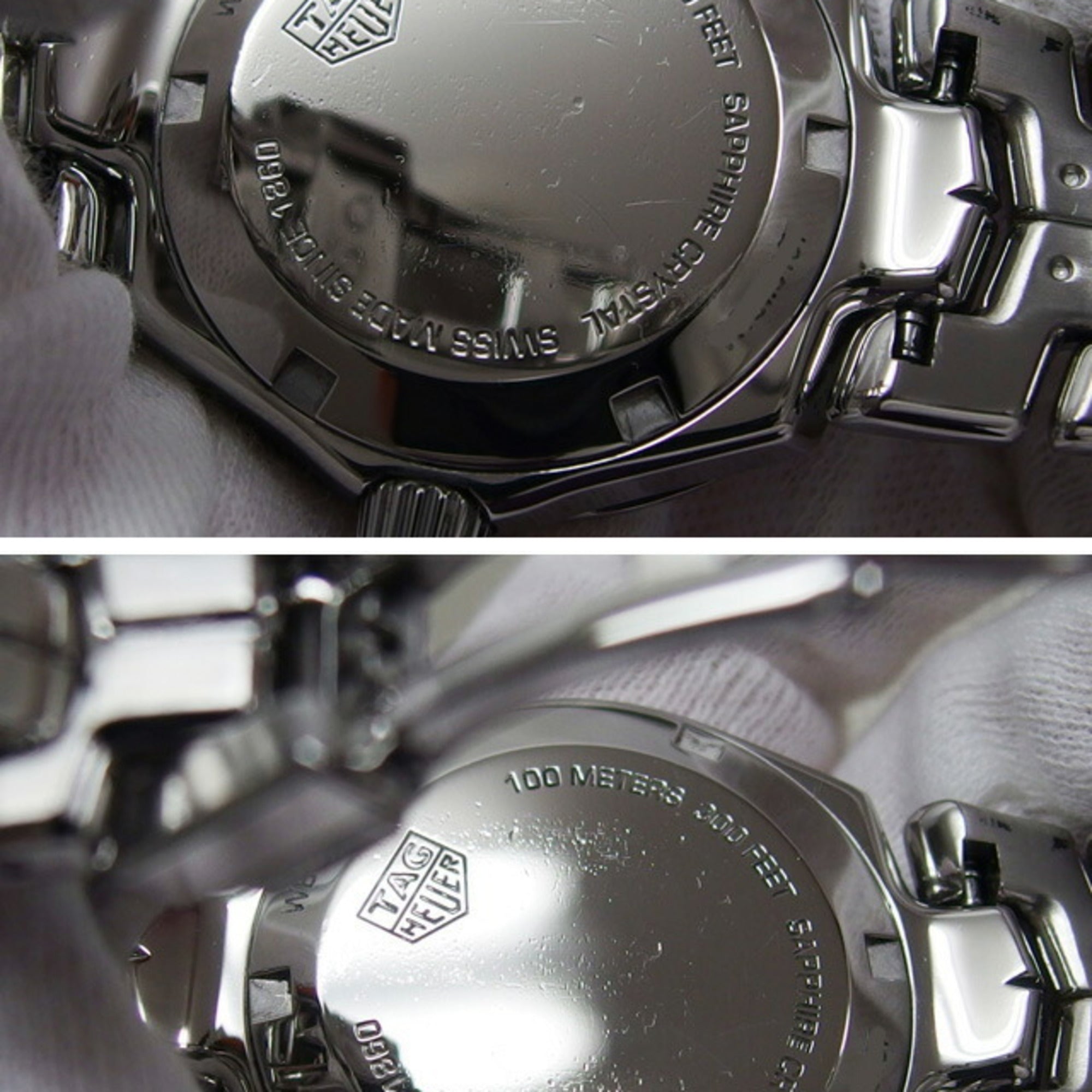 TAG Heuer Link Date 12P Diamond White Shell Dial Ladies Watch — Very Good