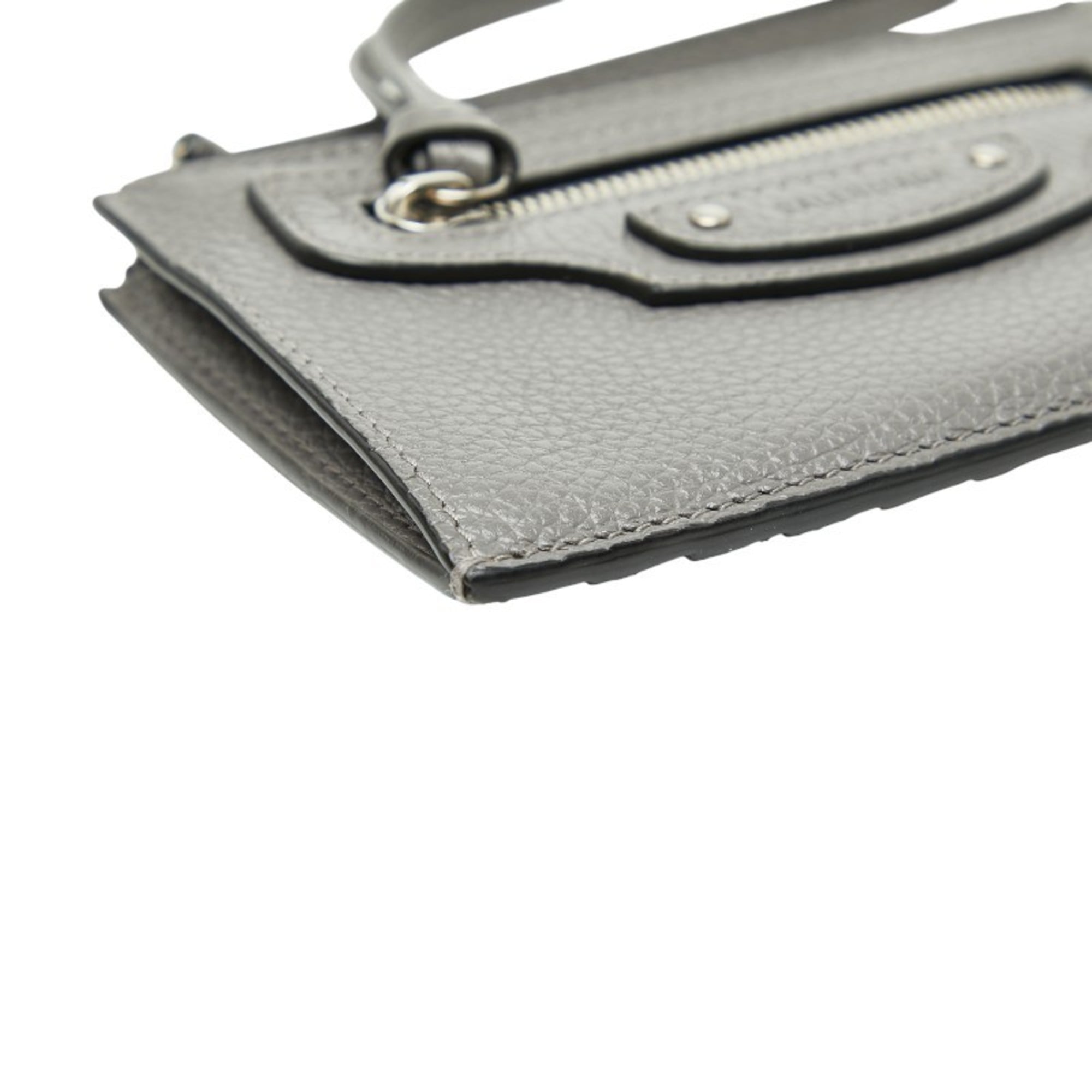 Balenciaga Neo Classic Fragment Case 640110 Gray Leather Women's BALENCIAGA