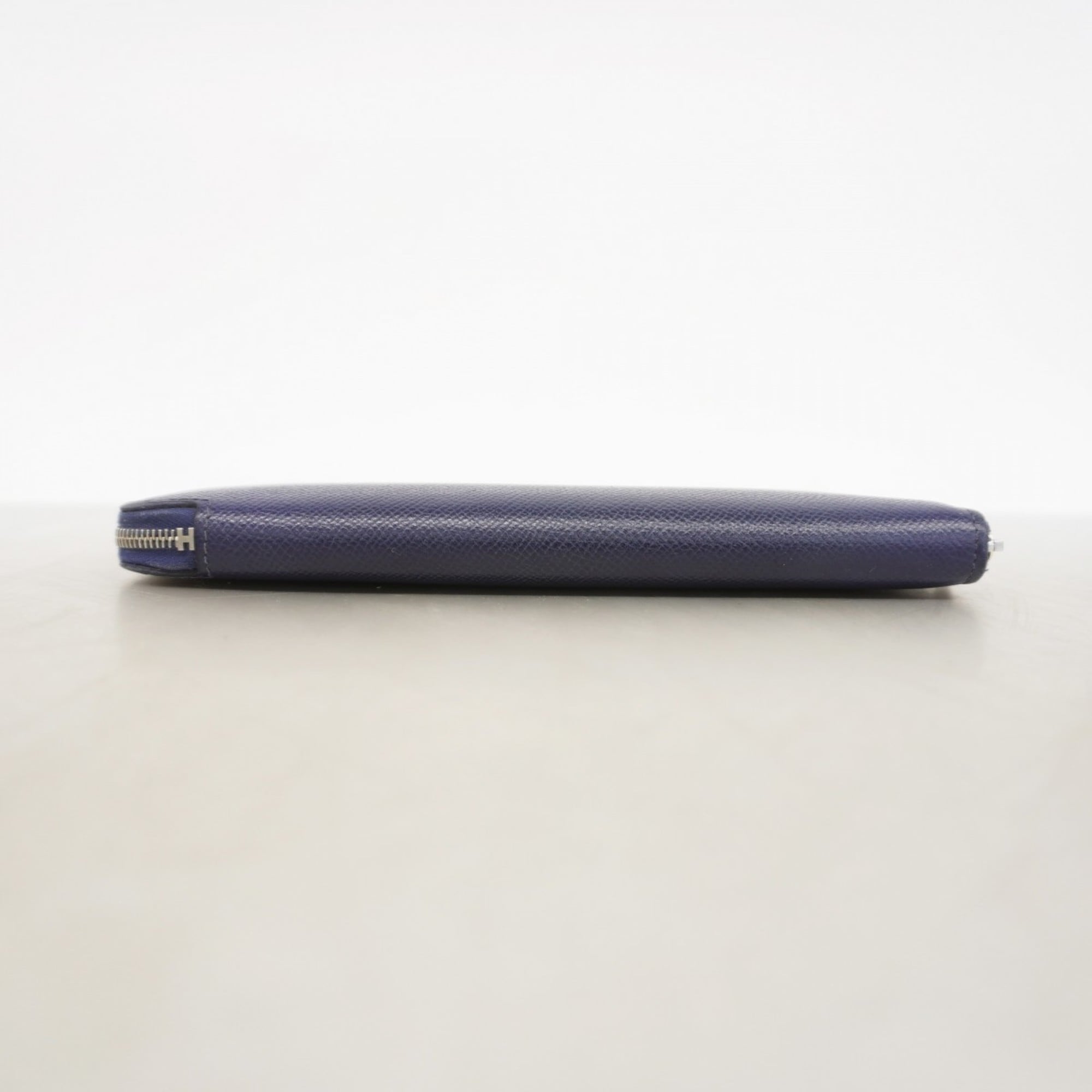 Hermes Hermès Azap Long Silk In Epsom Leather Wallet, Blue Ankle, C Stamp, Women's, P2154602