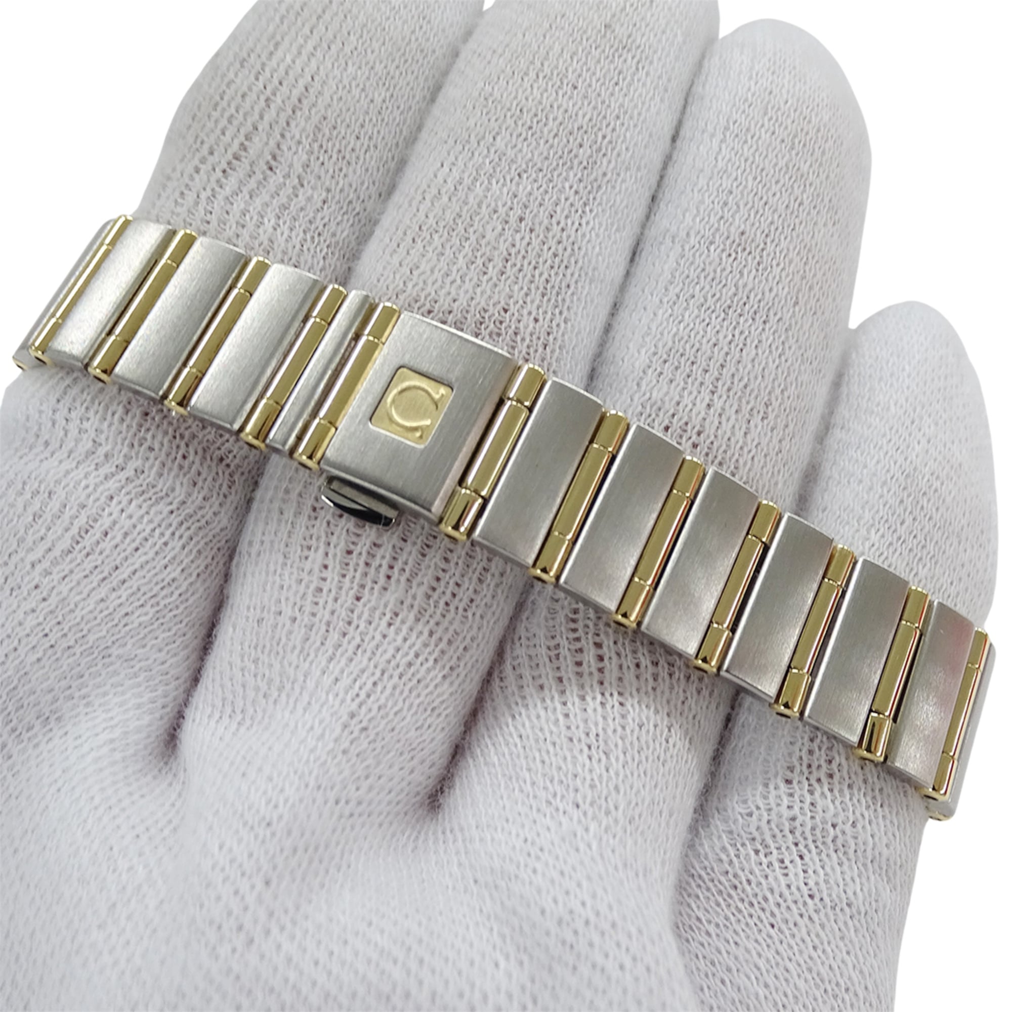 Omega Constellation Mini 1262.75 Women's Watch, Brand Name, 12P Diamond, Shell, Quartz Movement, Stainless Steel (SS) and Gold (YG) Combination, Full Bar — Good