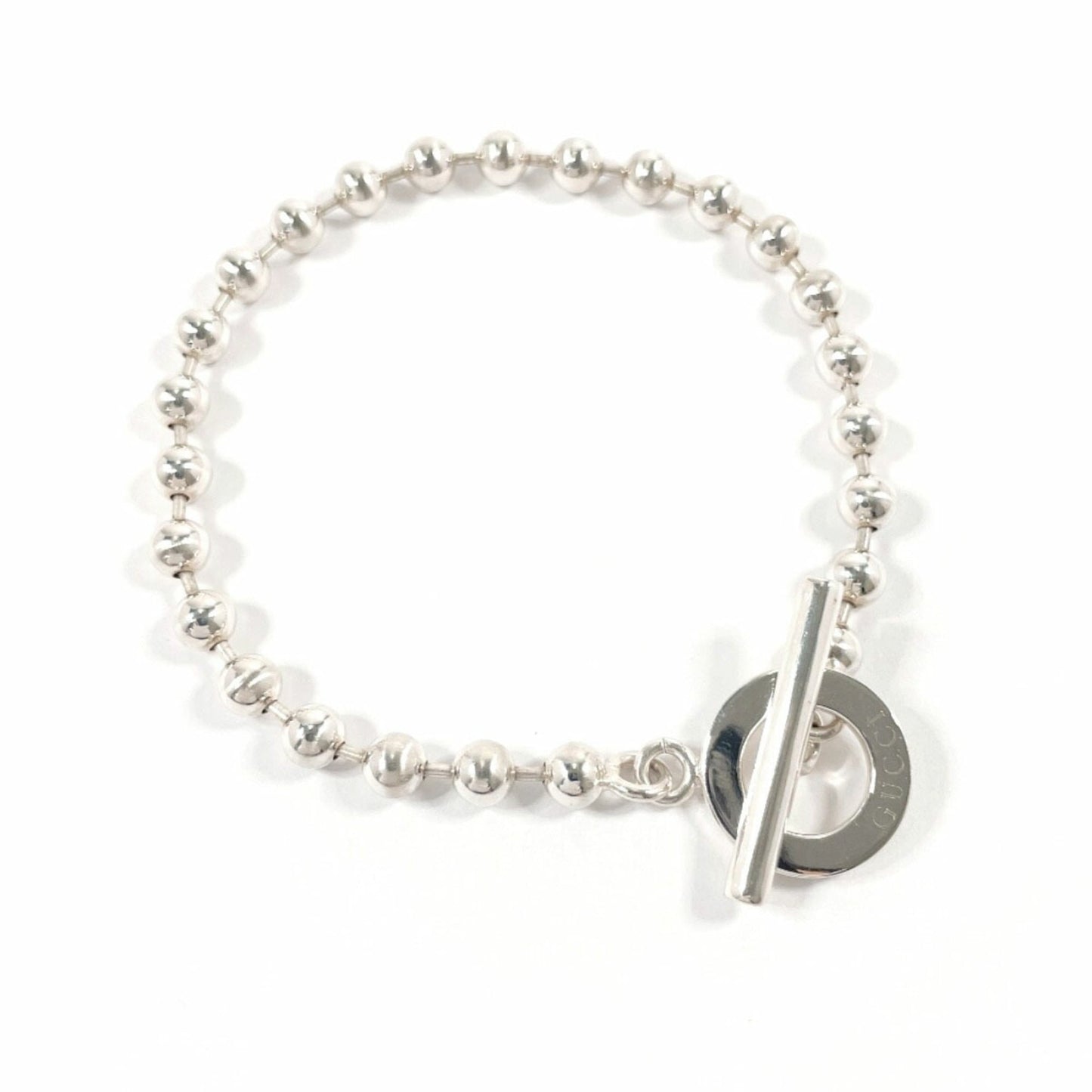 GUCCI Gucci Ball Chain Bracelet, 925 Sterling Silver, Unisex