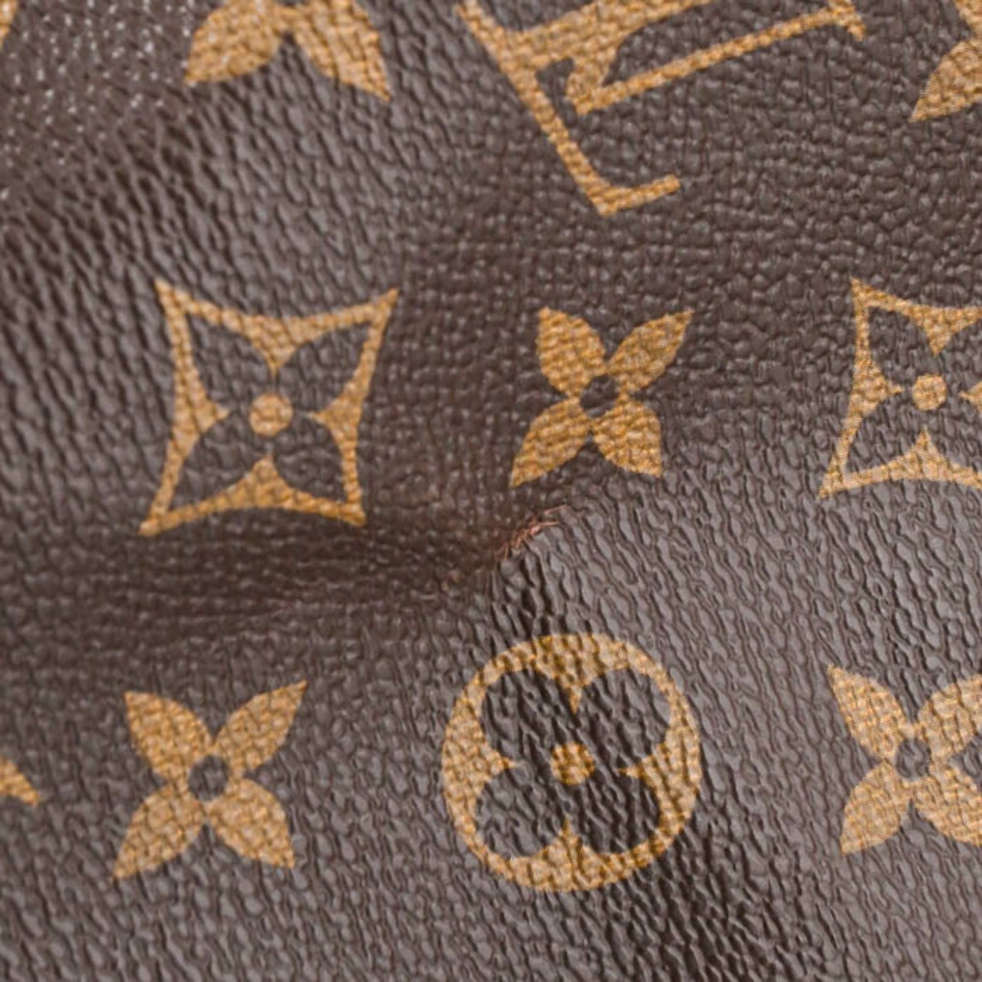 LOUIS VUITTON Louis Vuitton Boston Bag Monogram Macassar Keepall Bandouliere 55 Brown M56714 — Like New