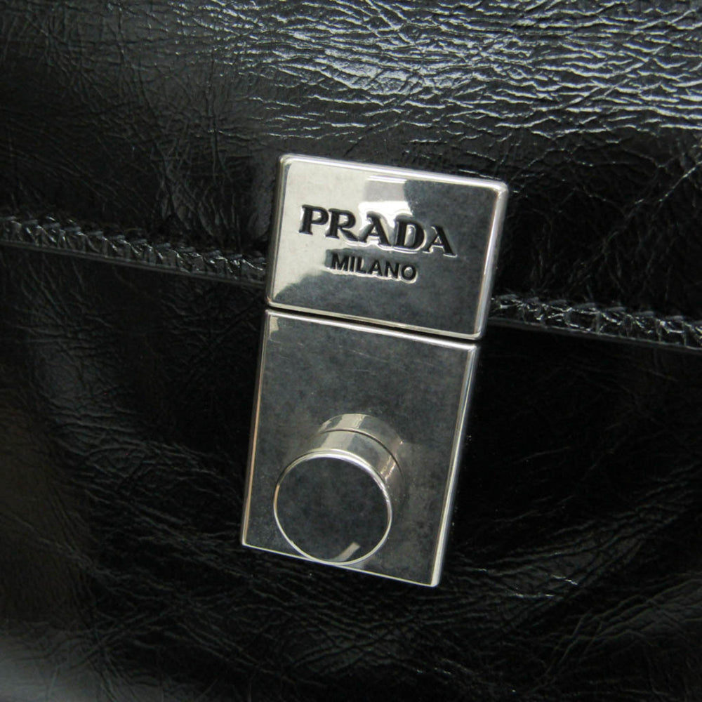 Prada 1BN026 Women's Leather Handbag,Shoulder Bag Black — Like New