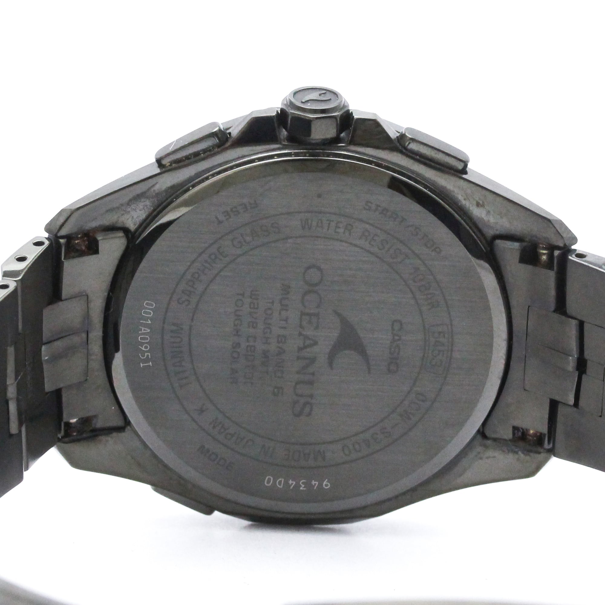 CASIO Oceanus Titanium Manta Solar Mens Watch OCW-S3400B-1AJF — Very Good