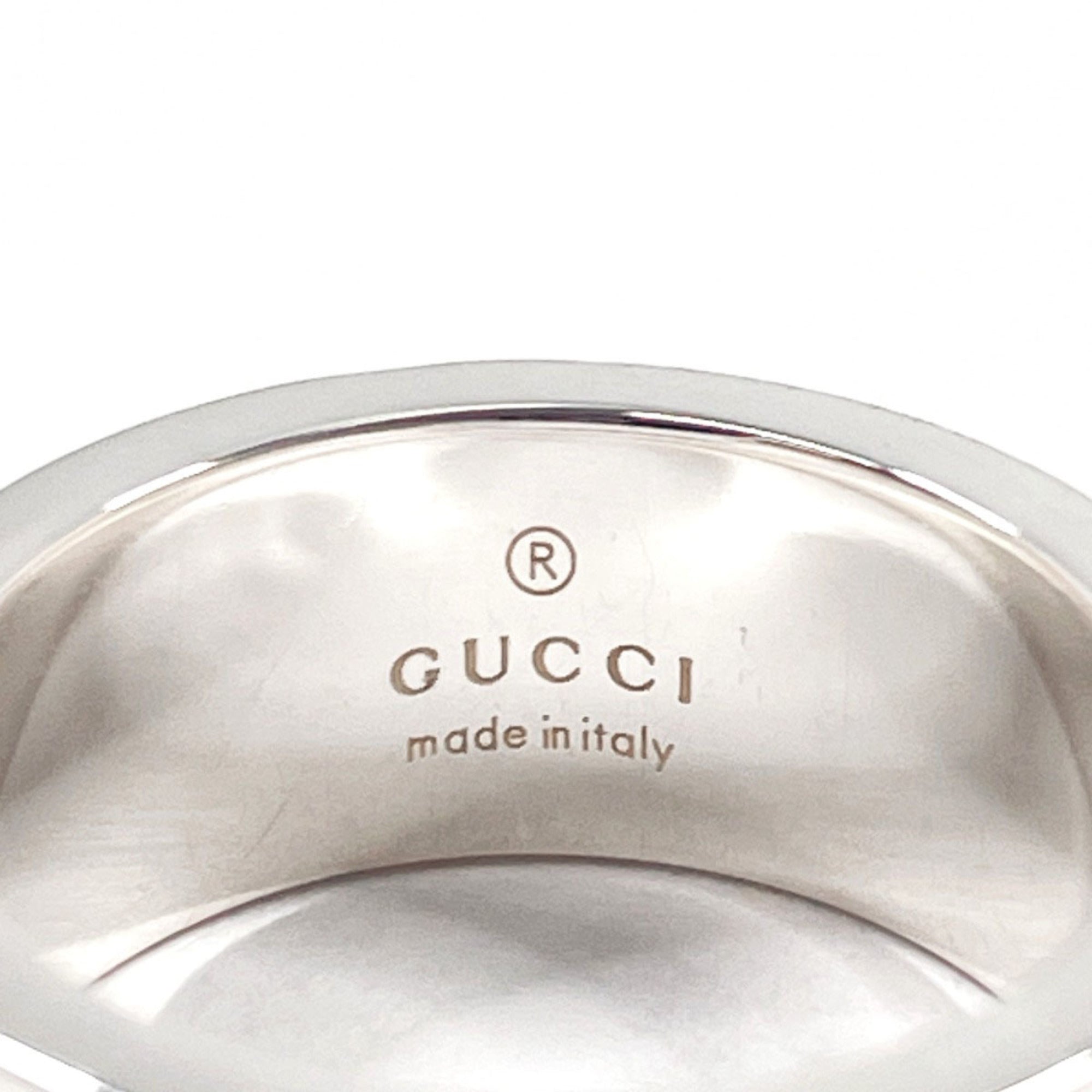 GUCCI Branded Cutout G Ring, Sterling Silver 925, Size 11, Silver, Women's — Like New