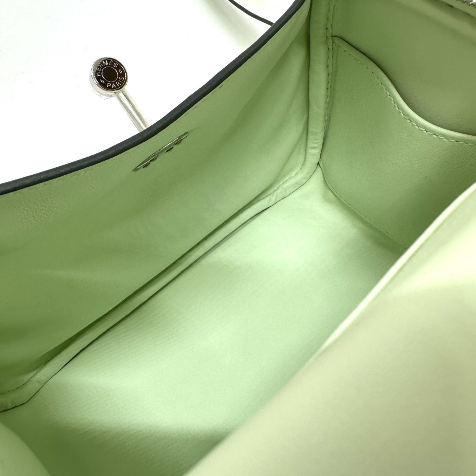 HERMES Lindy Shoulder Bag, Swift Leather, Women's, Veil Fizz, Light Green, G-231125-89 — New - Store Return