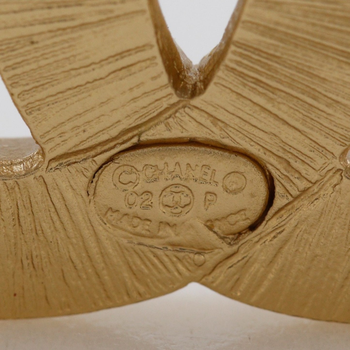 CHANEL Coco Mark Bangle, Gold Plated, Rhinestones, and Faux Pearls, 2002, Pink, 02P, Approx. 15.3g, COCO Mark, Women's