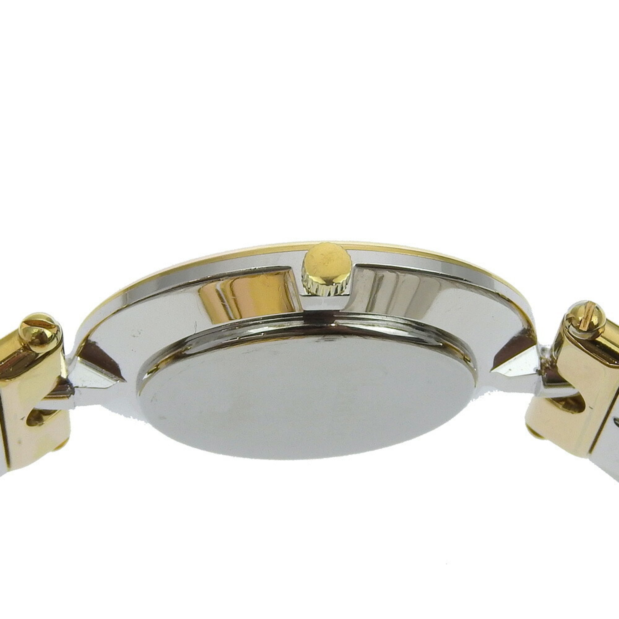 Christian Dior Watch 3026 Stainless Steel x Gold Plated Quartz Analog Display Black Dial Women's — Good