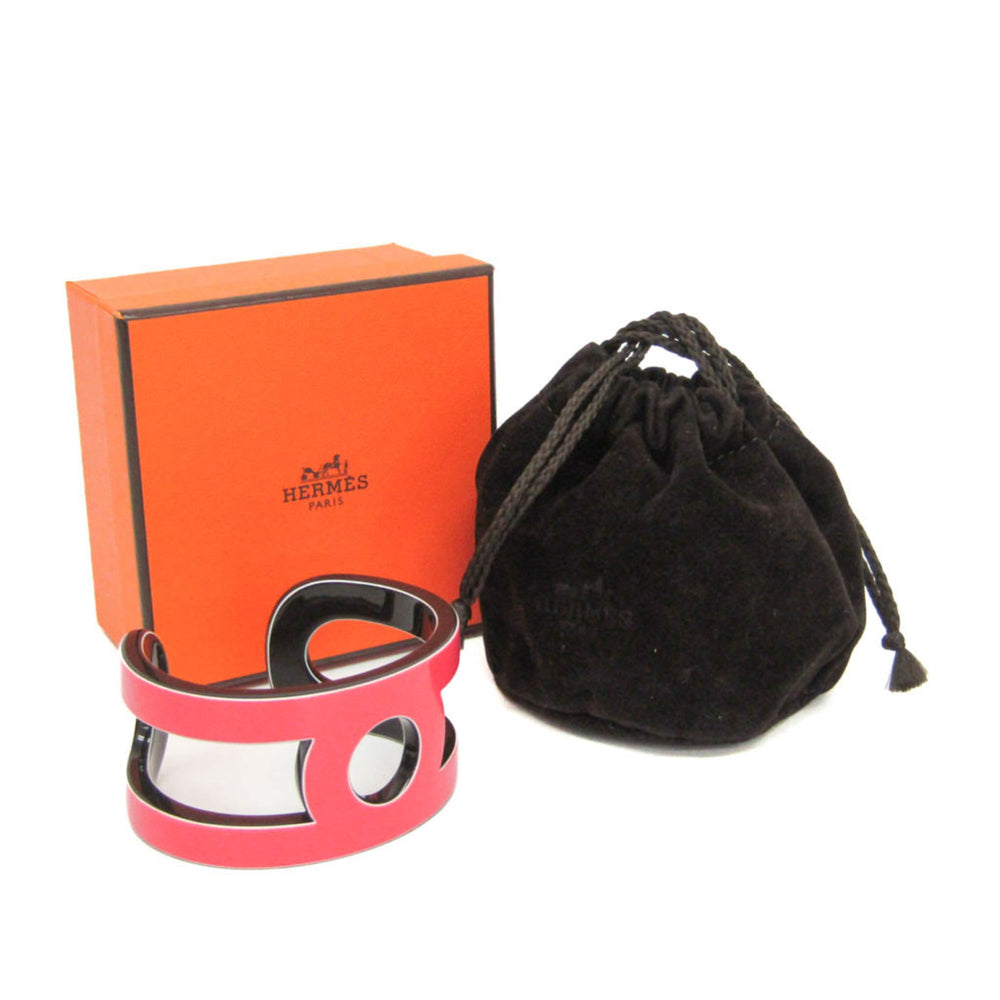 Hermes Variation Lacquer,Wood Bangle Brown,Pink — Like New