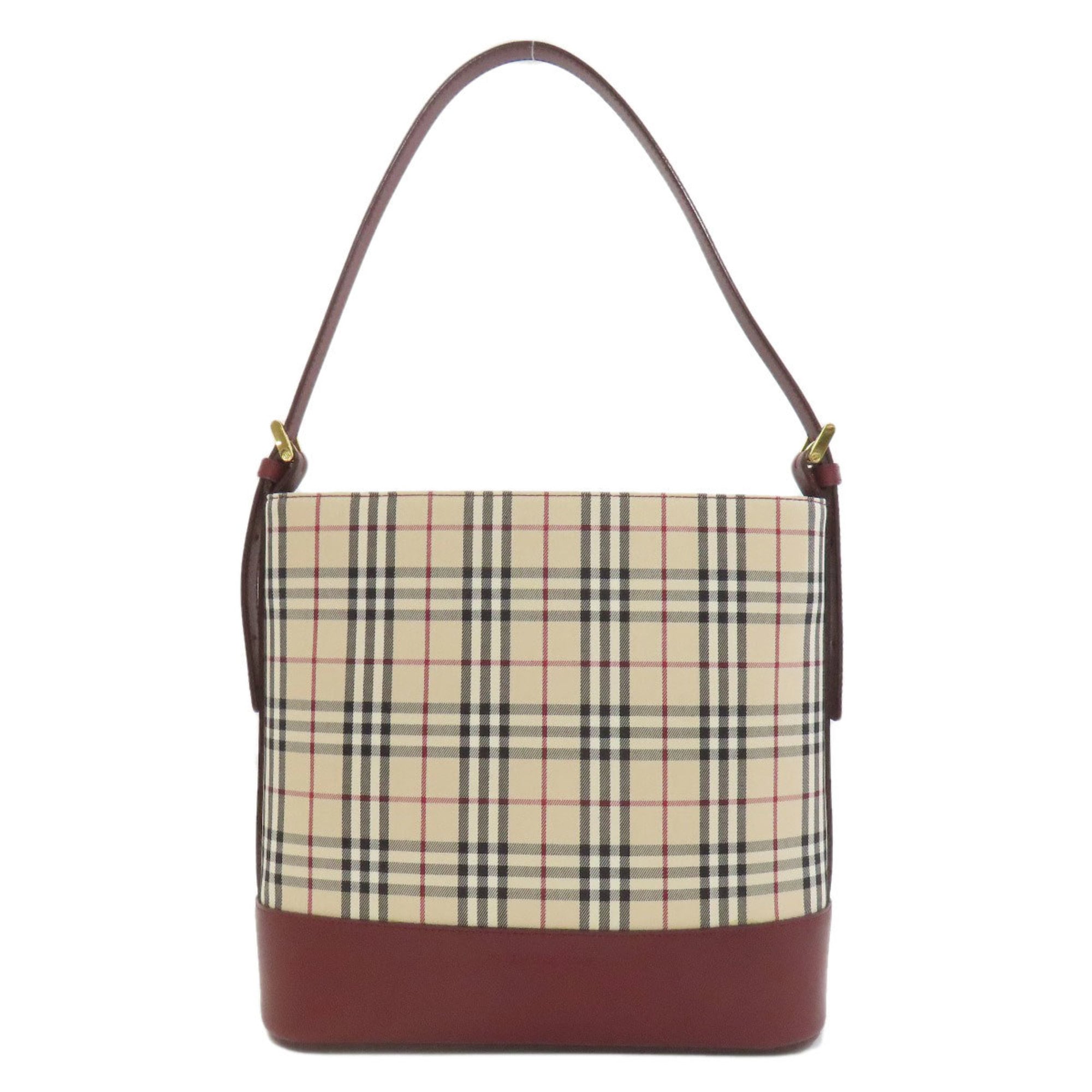 Burberry One-Shoulder Check Nova Canvas Shoulder Bag for Women
