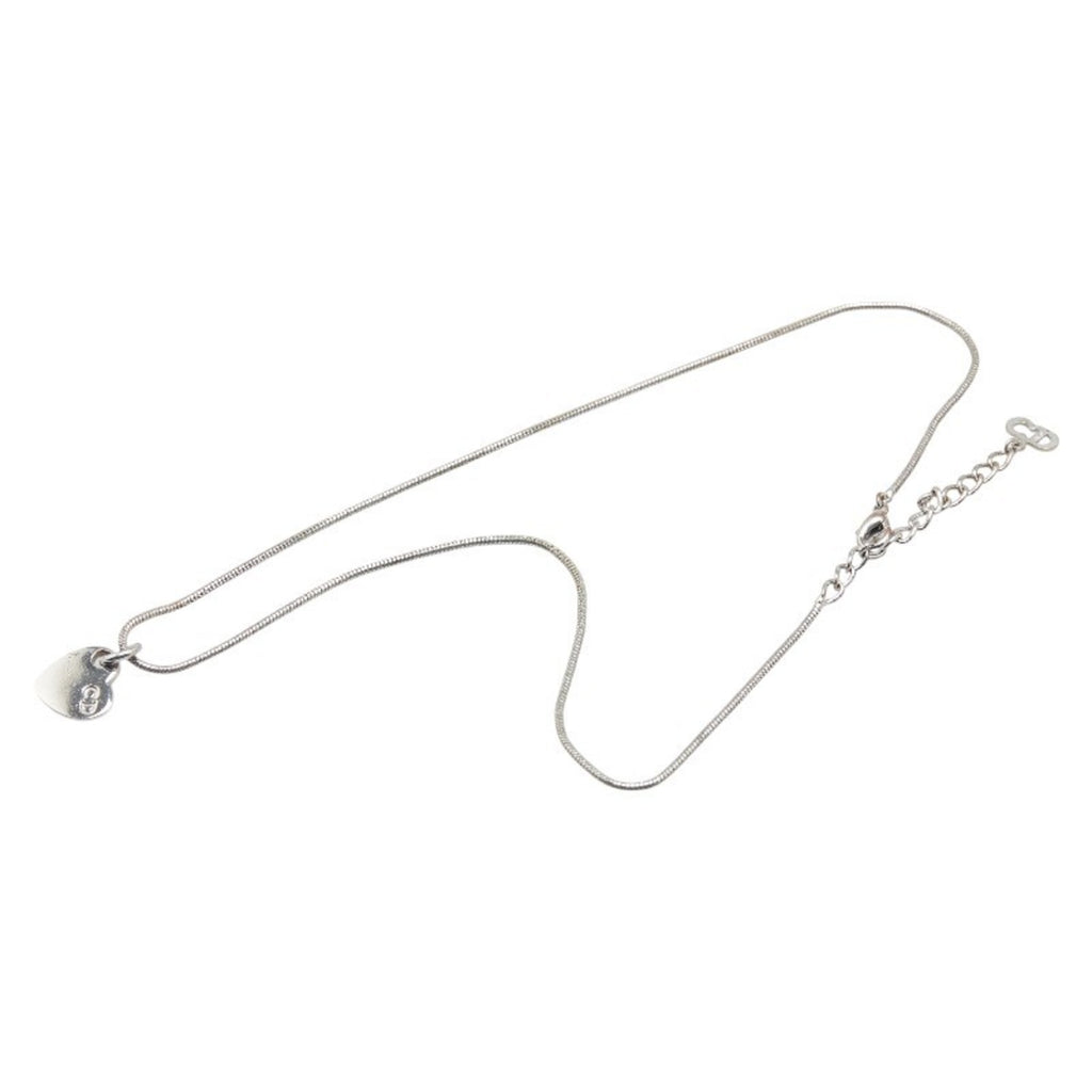 Christian Dior Dior Heart CD Logo Necklace in Silver Metal for Women