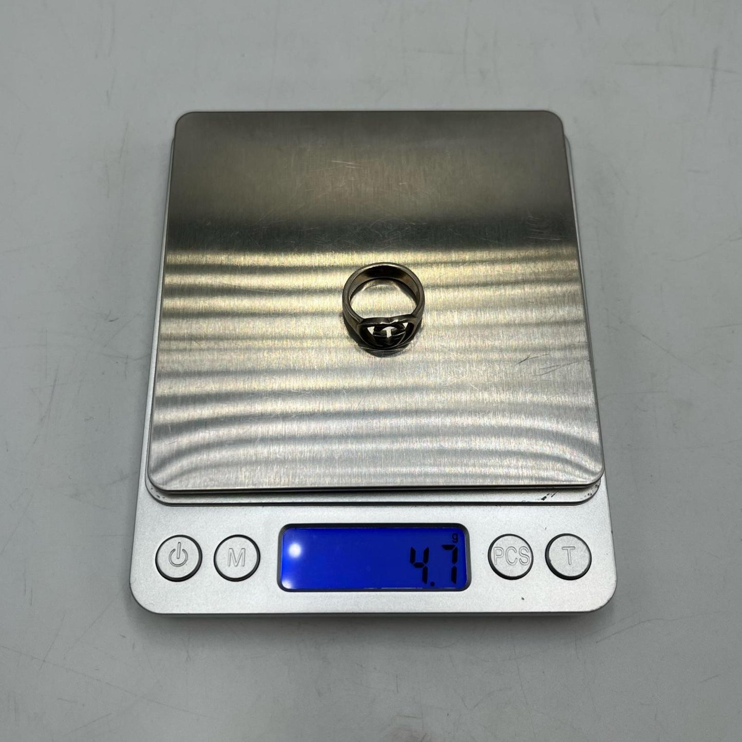 Gucci Interlocking Ring, 925 Sterling Silver, Men's