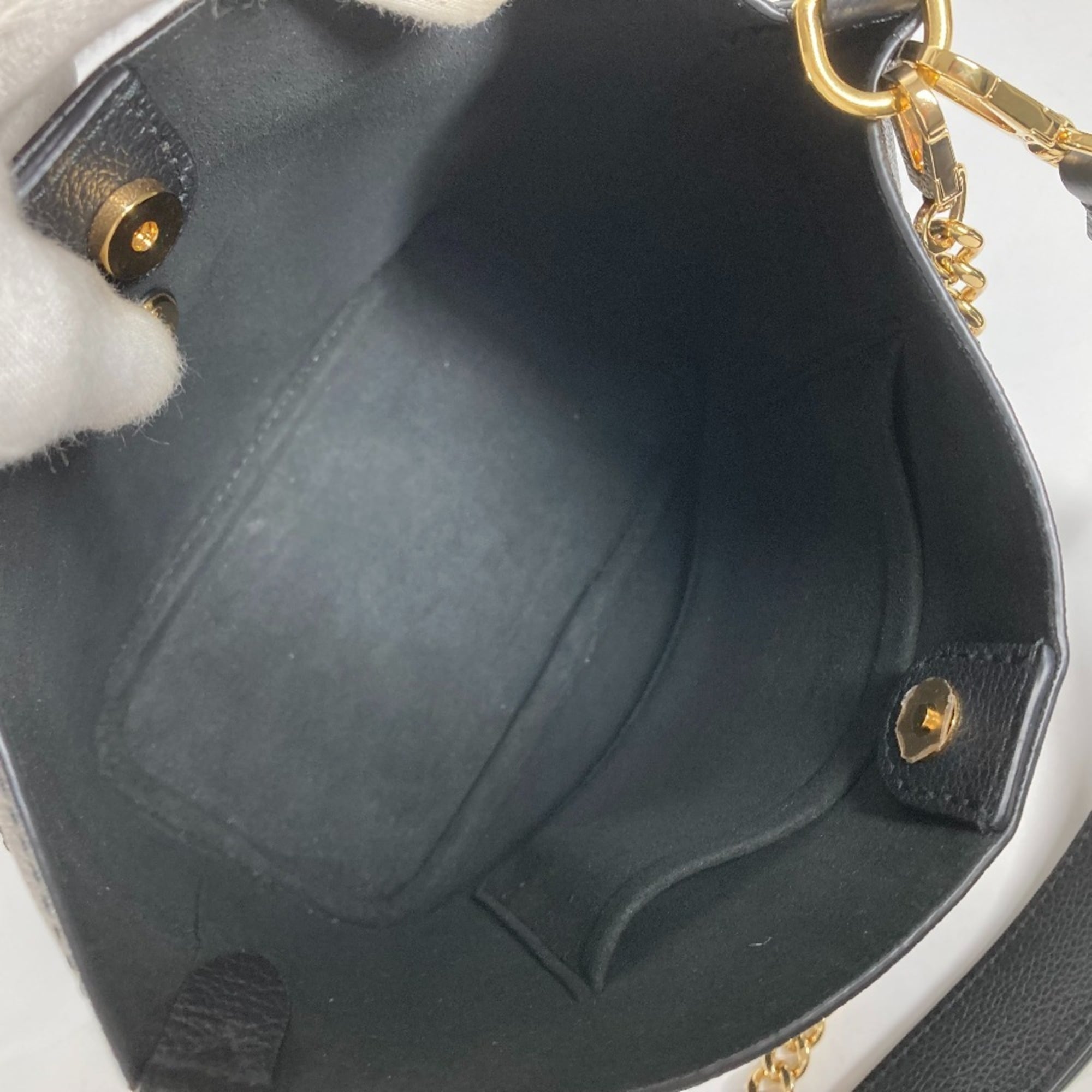 LOUIS VUITTON M24006 Rock & Walk Bucket Chain Shoulder Bag Calf Leather Women's Black L-240704-11 — Like New