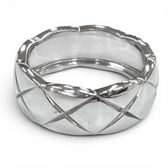 CHANEL W14629 750 (WG) Coco Crush Ring, Silver, Size 47, Weight 5.43g, Women's Accessory — Like New